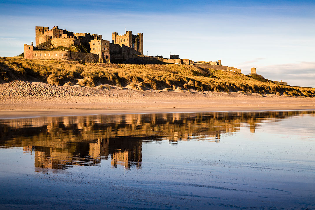 Bamburgh Castle Reflections, Northumberland Coast