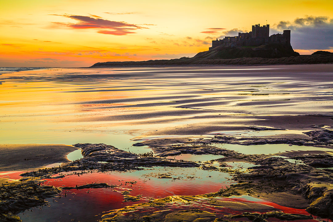 Bamburgh Castle Sunrise, Northumberland Coast